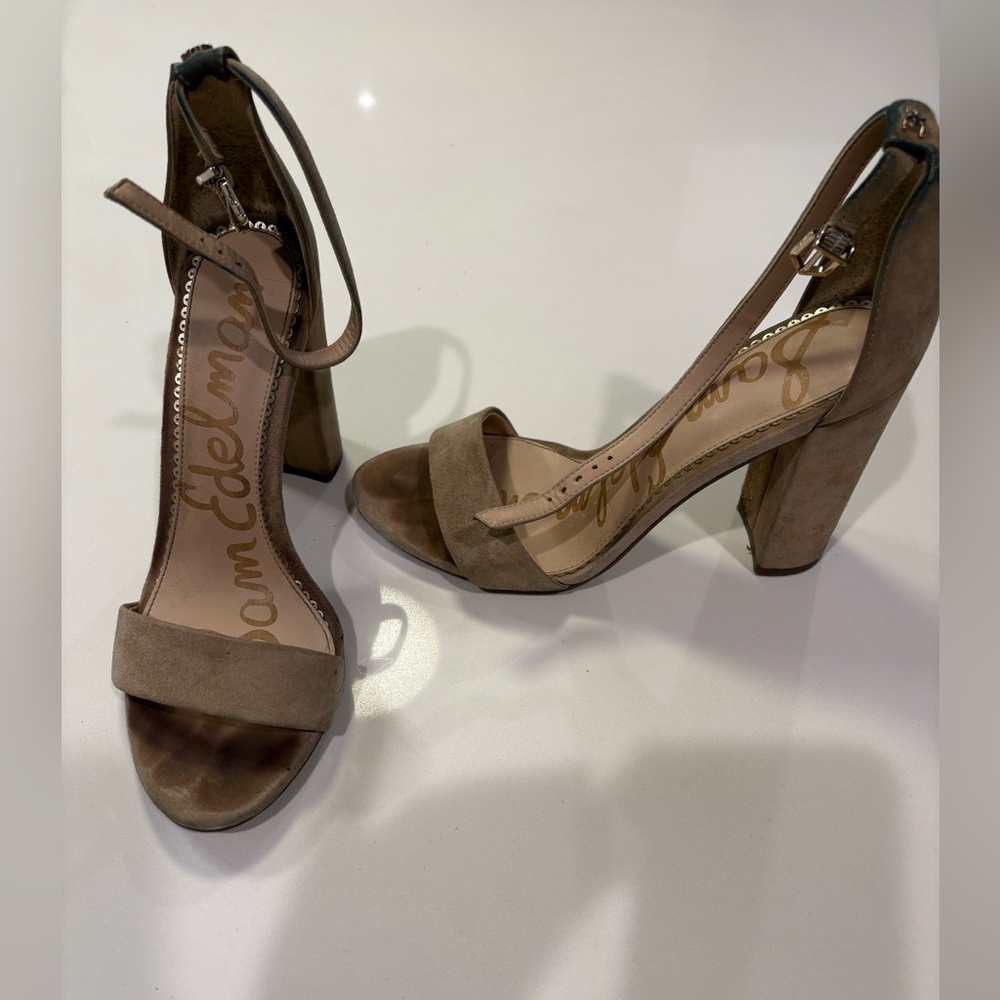 Sam Edelman Brown Block Heel Sandals